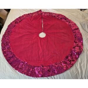 💥 CHRISTMAS / EASTER / TREE SKIRT with UNIQUE Hot PINK SEQUIN TRIM